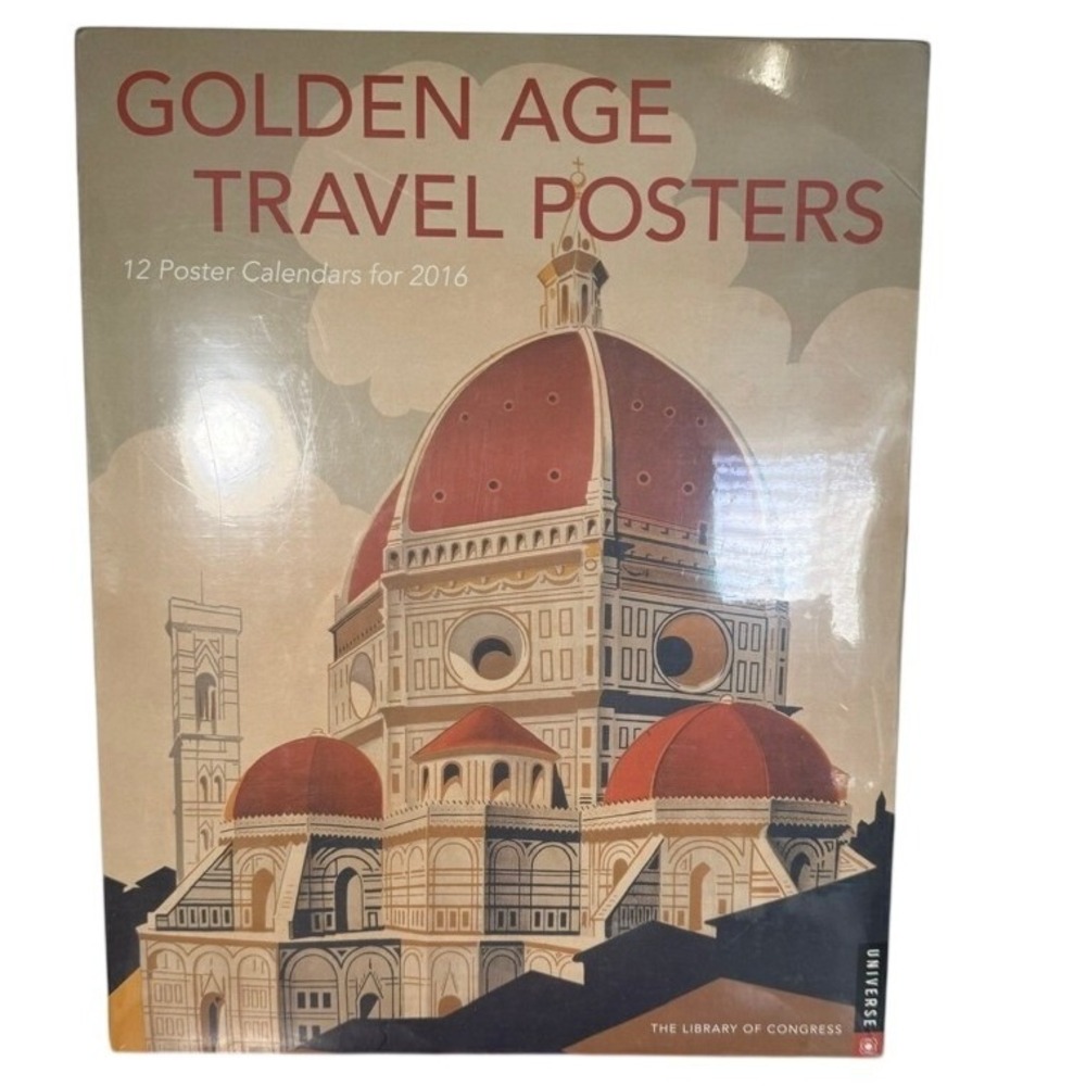 Golden Age Travel Posters 2016 Calendar 12 Easy-to-Frame Prints Library Congress